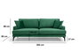 Atelier Del Sofa Papira de 3 plazas Verde